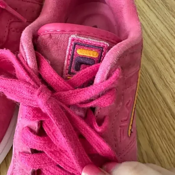 Fila Original Fitness Sneakers Bright Pink Suede Women's Size 7 Running Casual - Picture 8 of 13